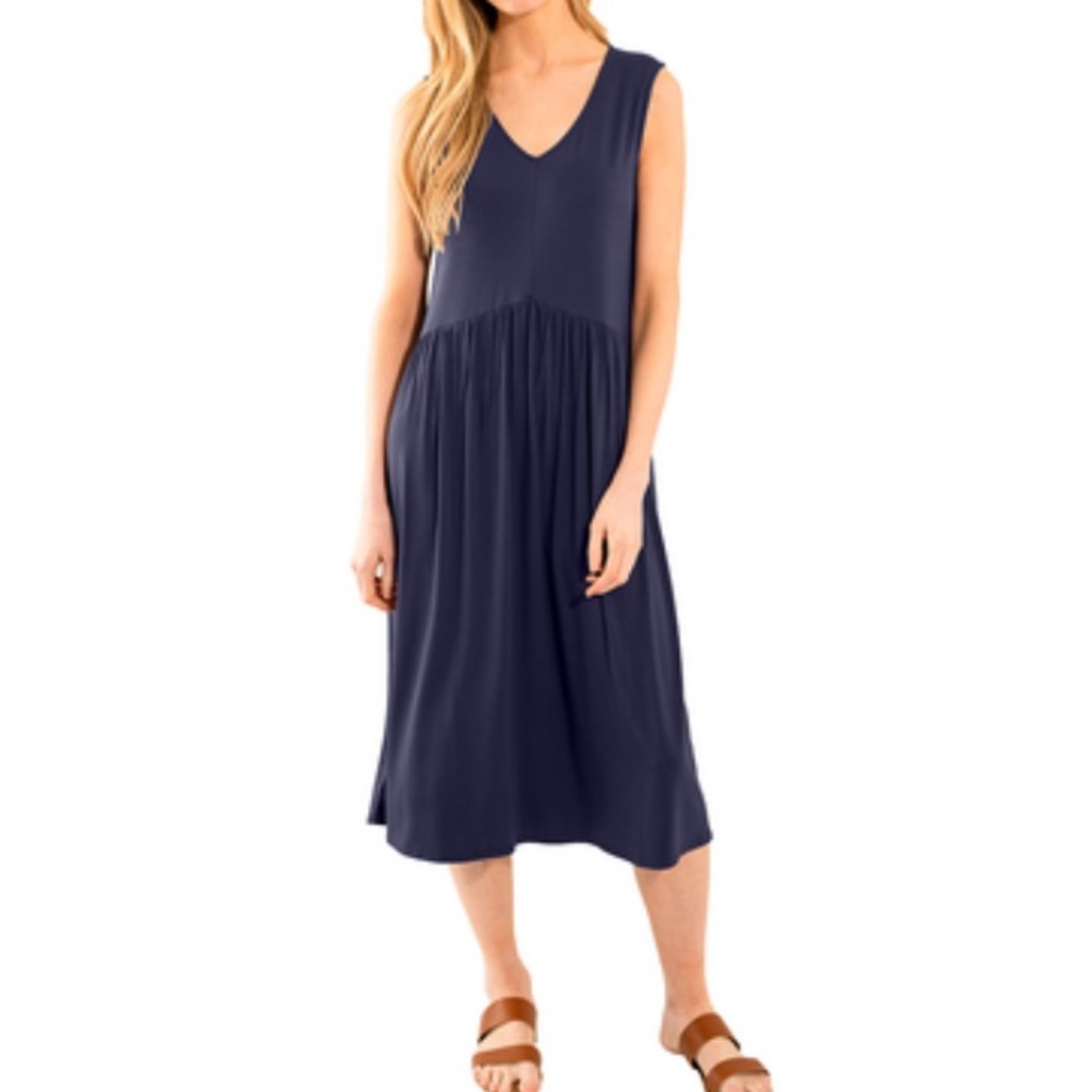 LNBF dark blue midi dress